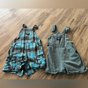 2 pairs OshKosh Overalls